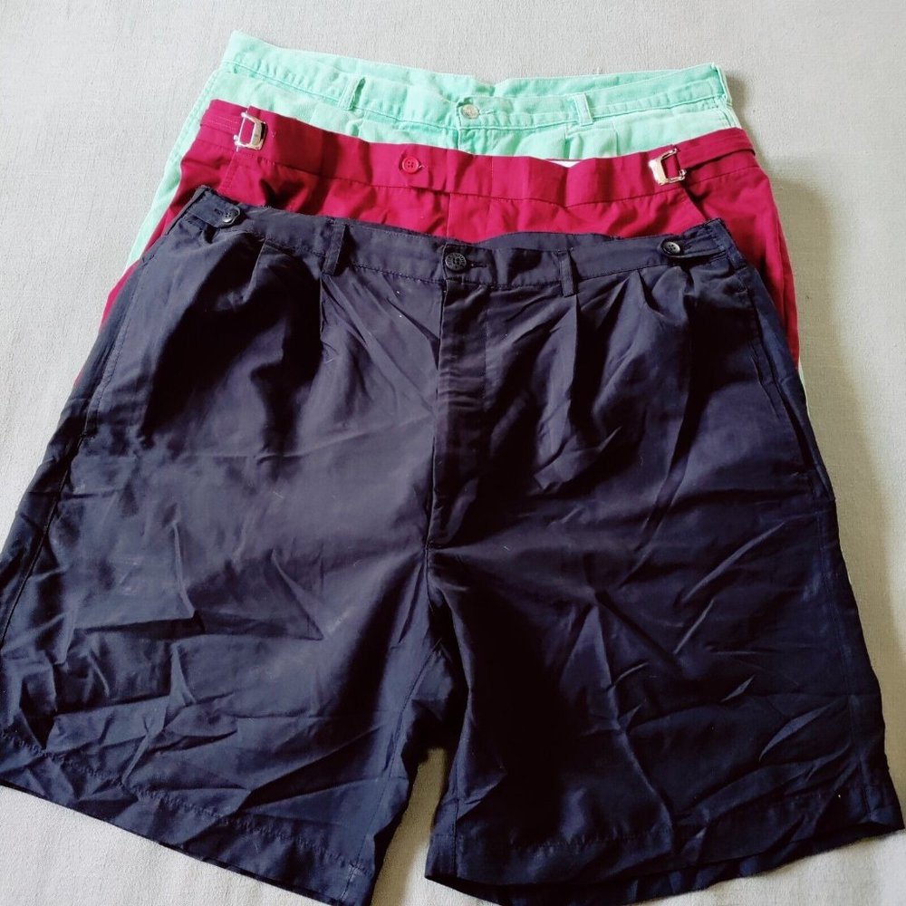 Men's Shorts Lot 42 Golf Denim Casual Work Black Burgundy Green Weekender